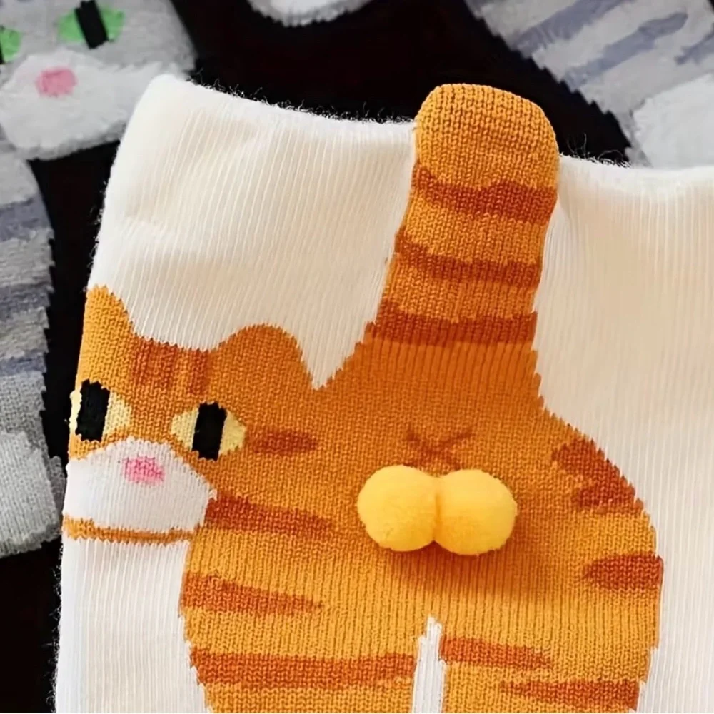Cute Cat Design Socks (colors may differ slightly from picture)